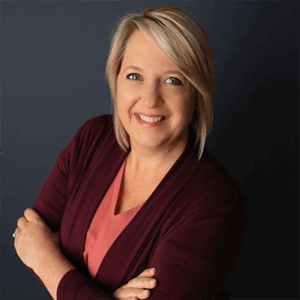 Michelle Partridge professional portrait of her smiling for the camera